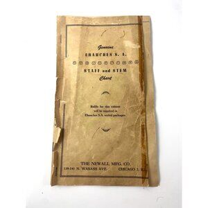1924 Watch Maker Booklet Genuine Ebauches S.A. Staff & Stem Chart Watch Name Lis